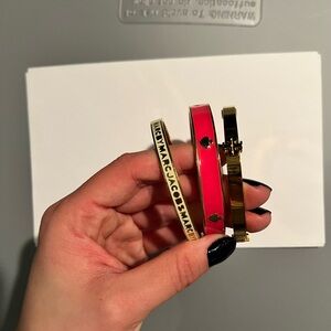 Marc Jacobs, Kate Spade & Tory Burch bangles.
